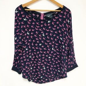 Anthropologie Maeve Bird Novelty Top Sz 2